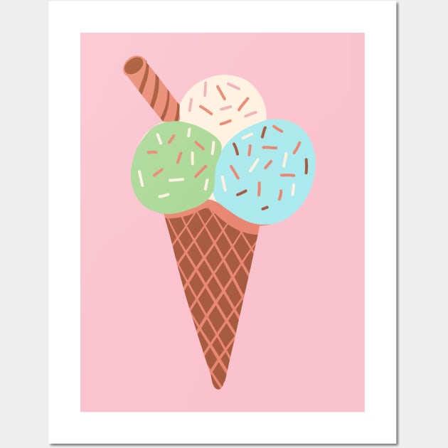 Ice Cream Cone Wall Art by Rebelform